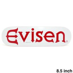 EVISEN DECK エビセン デッキ TEAM EVI-LOGO WHITE 8.5 スケートボード スケボー