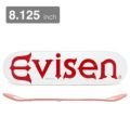 EVISEN DECK エビセン デッキ TEAM EVI-LOGO WHITE 8.125 スケートボード スケボー