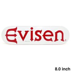 EVISEN DECK エビセン デッキ TEAM EVI-LOGO WHITE 8.0 スケートボード スケボー
