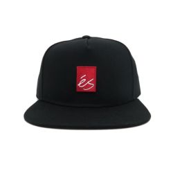 ES CAP エス キャップ MAIN BLOCK SNAPBACK BLACK/RED スケートボード スケボー 1