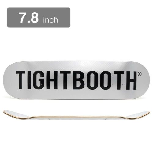 TIGHTBOOTH（TBPR）DECK タイトブース デッキ TEAM LOGO SILVER 7.8 スケートボード スケボー