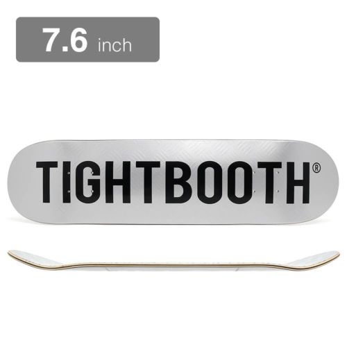 TIGHTBOOTH（TBPR）DECK タイトブース デッキ TEAM LOGO SILVER 7.6 スケートボード スケボー