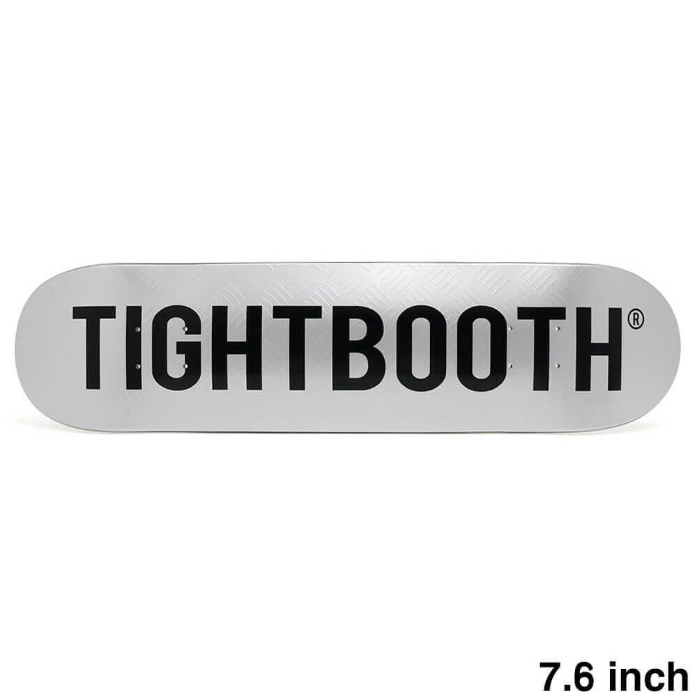 TIGHTBOOTH（TBPR）DECK タイトブース デッキ TEAM LOGO SILVER 7.6 スケートボード スケボー