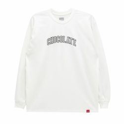CHOCOLATE LONG SLEEVE<br> チョコレート<br> ロングスリーブTシャツ<br> LEAGUE<br> WHITE<br><br> スケートボード スケボー