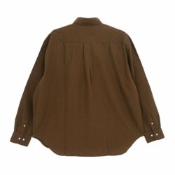 POLAR LONG SLEEVE ポーラー 長袖シャツ BEN POPLIN LS SHIRTS BROWN スケートボード スケボー 4