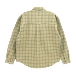 POLAR LONG SLEEVE ポーラー 長袖シャツ MITCHELL FLANNEL LS SHIRTS GREEN/BEIGE スケートボード スケボー 4