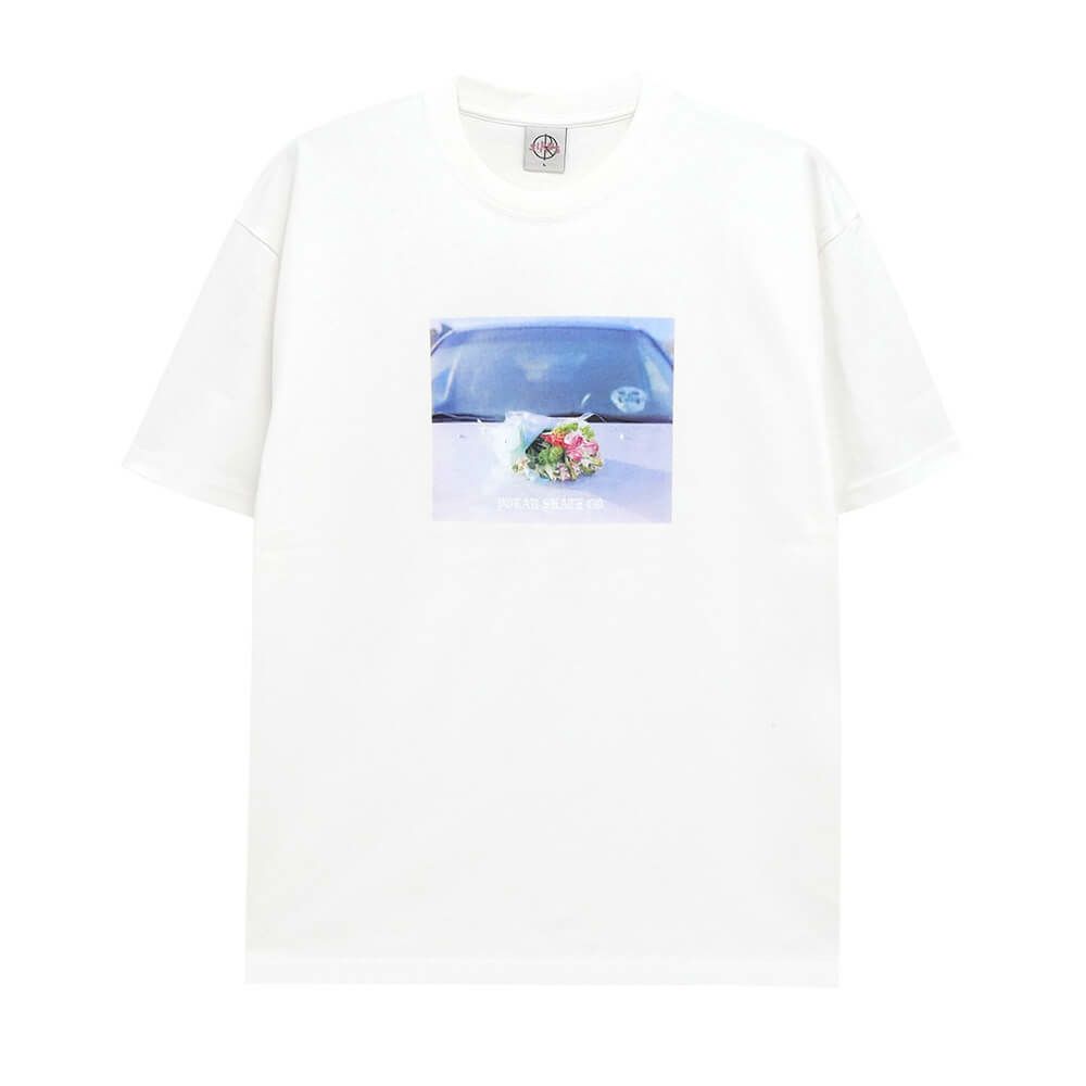 POLAR T-SHIRT ポーラー Tシャツ DEAD FLOWERS WHITE スケートボード スケボー 