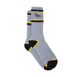 ANTIHERO SOCKS アンチヒーロー ソックス 靴下 BASIC PIGEON EMB GREY/BLACK/YELLOW スケートボード スケボー 3