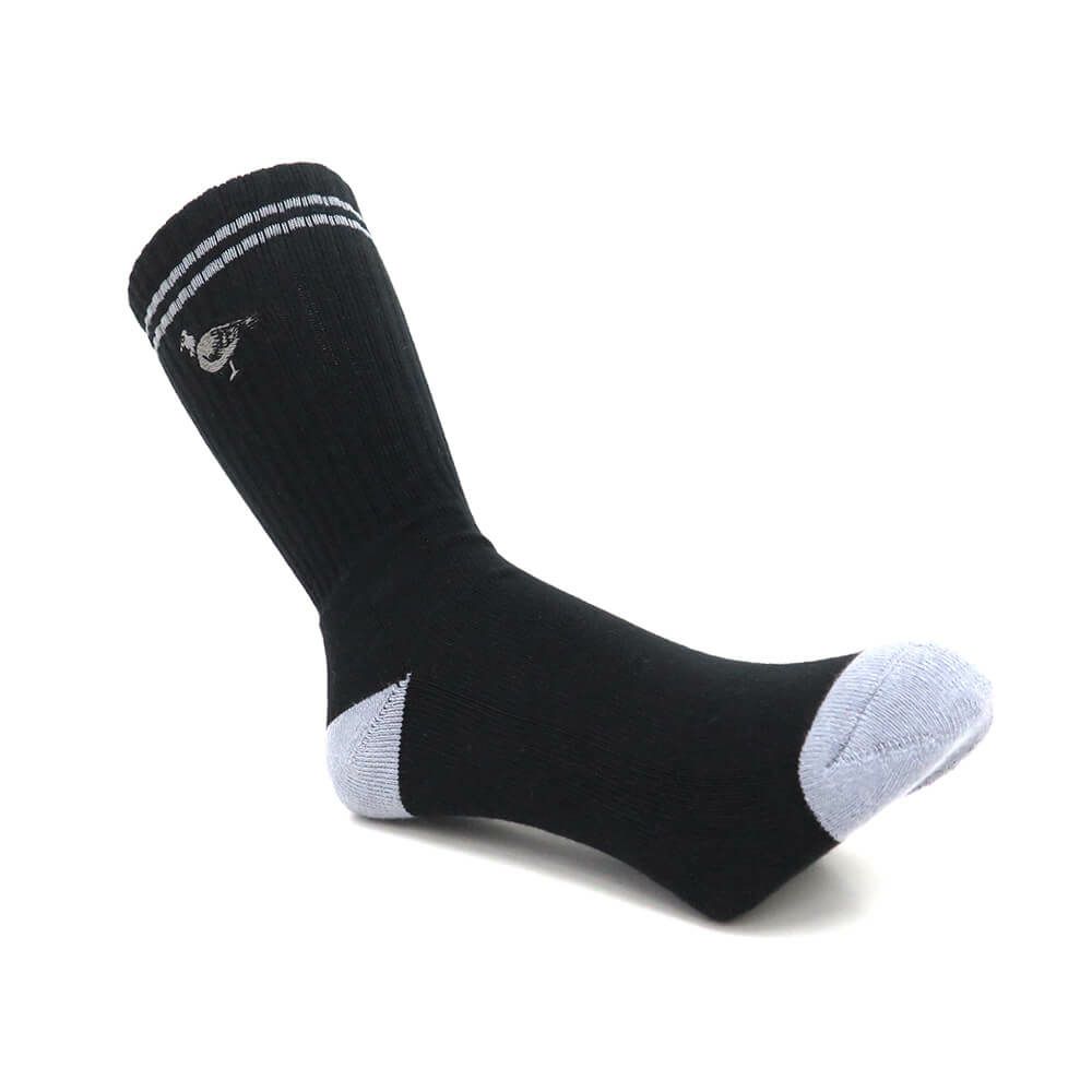 ANTIHERO SOCKS アンチヒーロー ソックス 靴下 BASIC PIGEON EMB BLACK/GREY スケートボード スケボー 