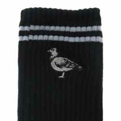 ANTIHERO SOCKS アンチヒーロー ソックス 靴下 BASIC PIGEON EMB BLACK/GREY スケートボード スケボー 4