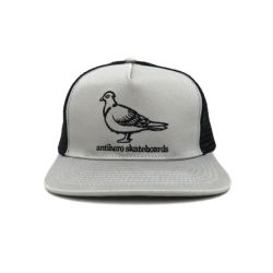 ANTIHERO MESHCAP アンチヒーロー メッシュキャップ BASIC PIGEON SNAPBACK SILVER/BLACK スケートボード スケボー 1