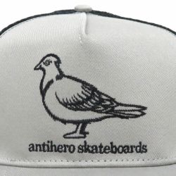 ANTIHERO MESHCAP アンチヒーロー メッシュキャップ BASIC PIGEON SNAPBACK SILVER/BLACK スケートボード スケボー 4