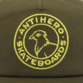 ANTIHERO CAP アンチヒーロー キャップ BASIC PIGEON ROUND SNAPBACK OLIVE/YELLOW スケートボード スケボー 4