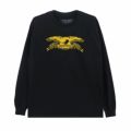 ANTIHERO LONG SLEEVE アンチヒーロー ロングスリーブTシャツ BASIC EAGLE BLACK/GOLD スケートボード スケボー 