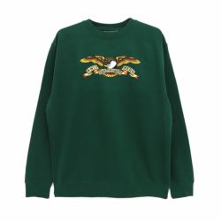 ANTIHERO CREW SWEAT アンチヒーロー トレーナー EAGLE DARK GREEN/BLACK スケートボード スケボー 