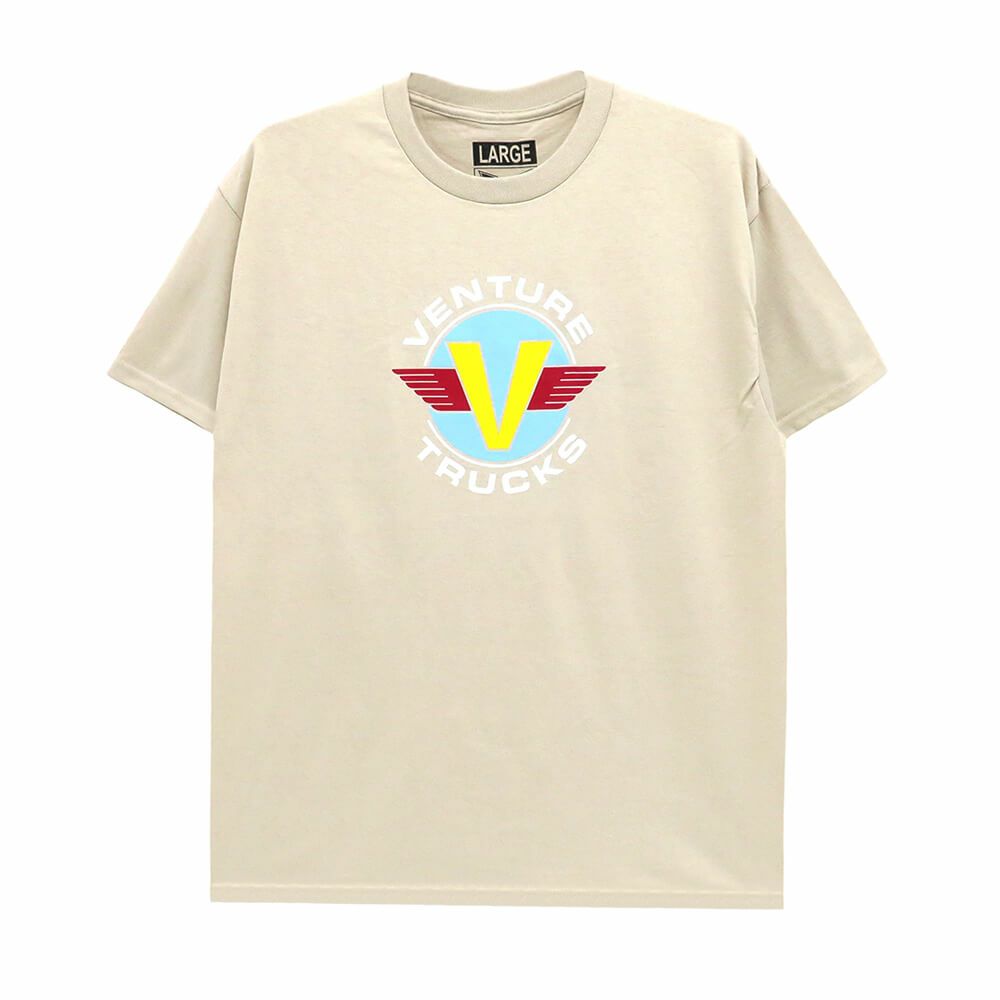 VENTURE T-SHIRT ベンチャー Tシャツ WINGS SAND/LIGHT BLUE スケートボード スケボー 