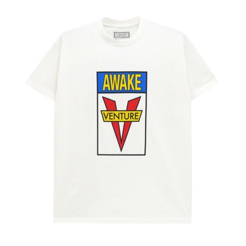 VENTURE T-SHIRT ベンチャー Tシャツ AWAKE WHITE/BLUE スケートボード スケボー 