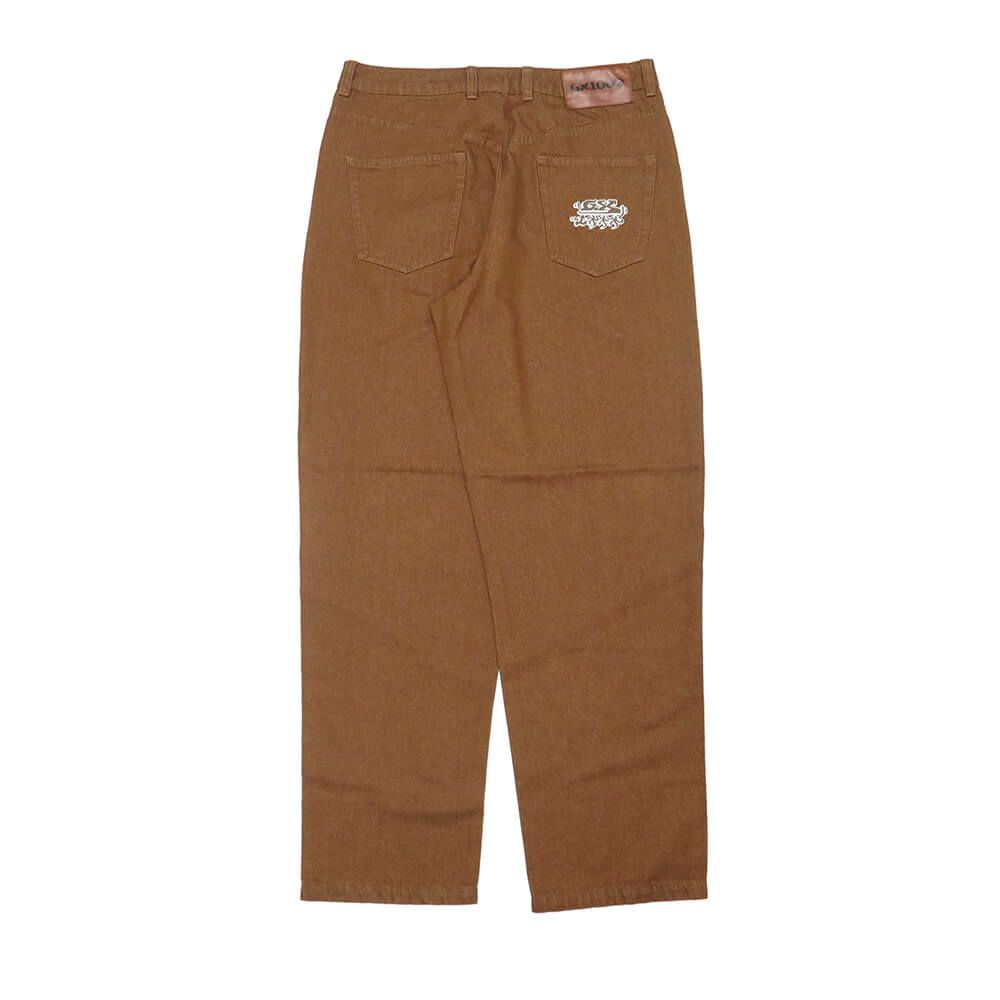 GX1000 JEANS ジーエックス1000 パンツ ジーンズ BAGGY PANT BROWN スケートボード スケボー 6