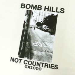 GX1000 T-SHIRT ジーエックス1000 Tシャツ BOMB HILLS NOT COUNTRIES CREAM スケートボード スケボー 1