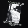 GX1000 T-SHIRT ジーエックス1000 Tシャツ BOMB HILLS NOT COUNTRIES BLACK/GREY スケートボード スケボー 1