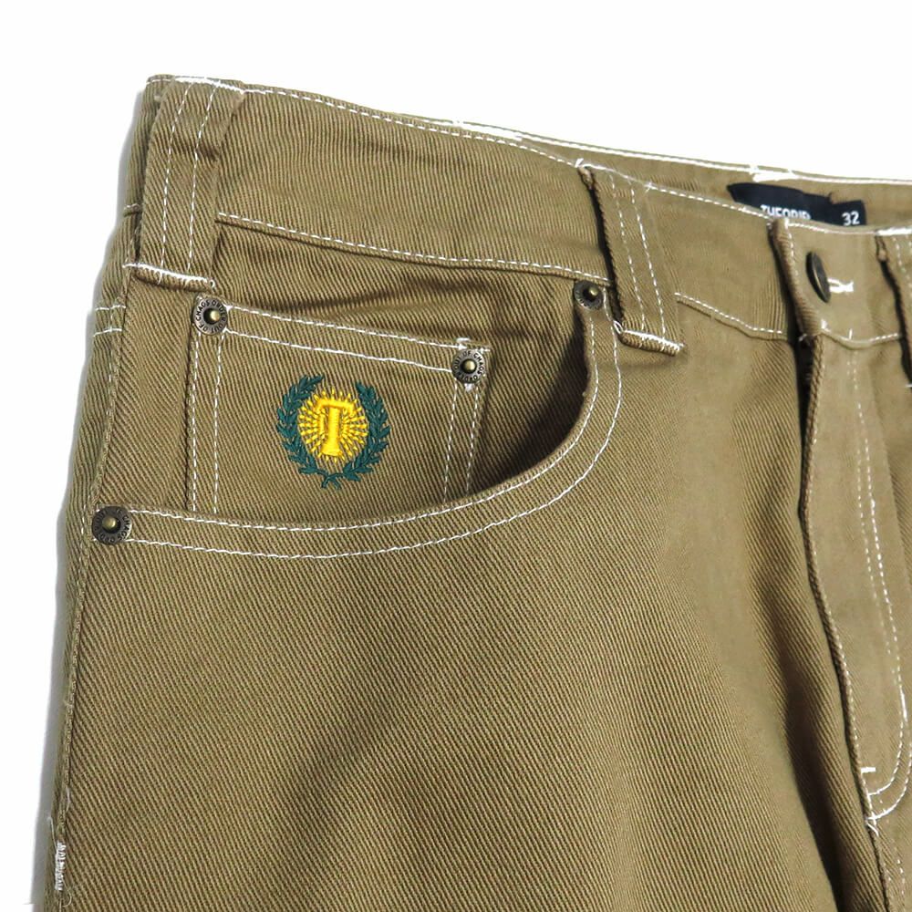 THEORIES JEANS セオリーズ パンツ ジーンズ PLAZA JEANS CONTRAST STITCH KHAKI スケートボード スケボー 1