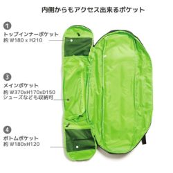 ESCAPO.TOKYO SKATE BAG エスカポ スケートボードバッグ E18-BKLG BLACK/LIGHT GREEN スケートボード スケボー 6