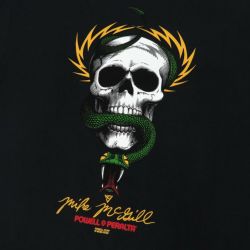 POWELL PERALTA T-SHIRT パウエルペラルタ Tシャツ McGILL SKULL & SNAKE BLACK スケートボード スケボー 3