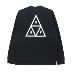 HUF LONG SLEEVE ハフ ロングスリーブTシャツ HUF SET TT BLACK スケートボード スケボー 