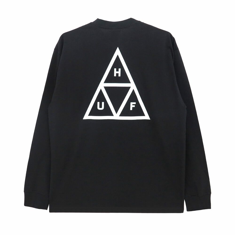 HUF LONG SLEEVE ハフ ロングスリーブTシャツ HUF SET TT BLACK スケートボード スケボー 