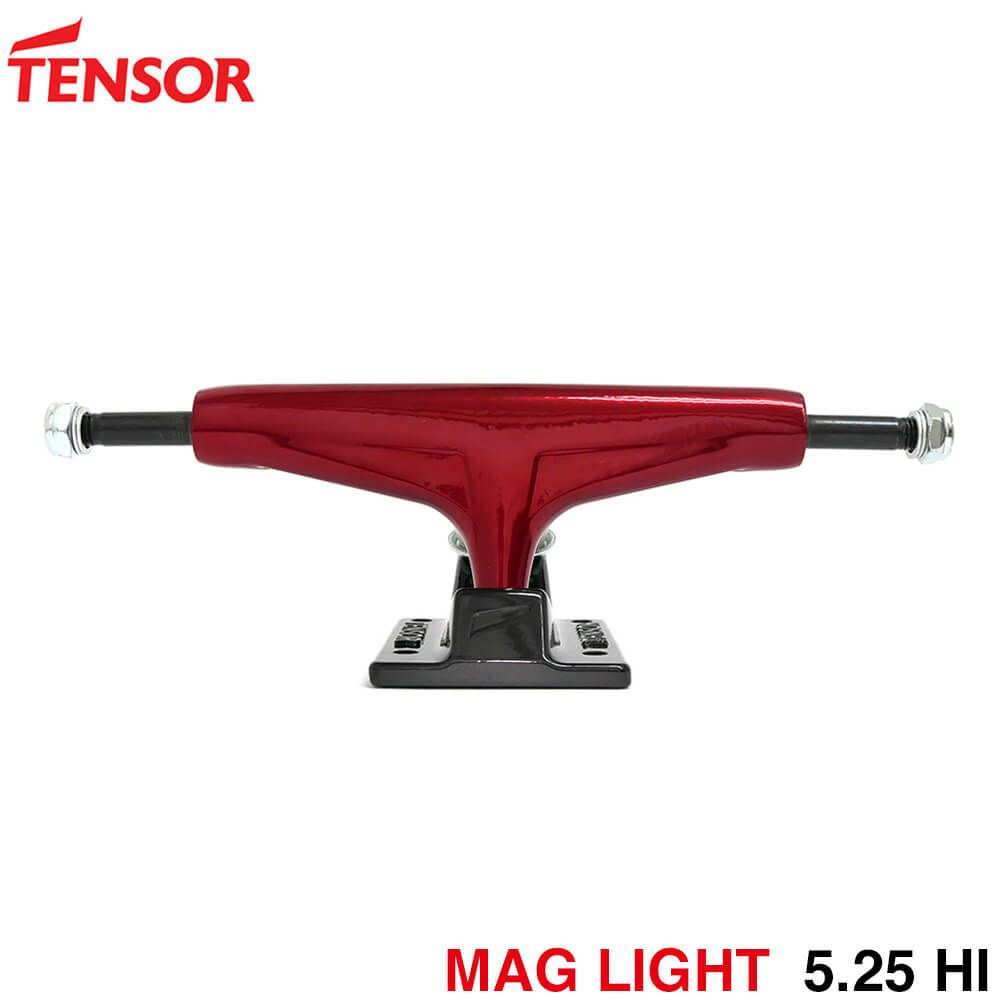 【セール】TENSOR TRUCK テンサー トラック MAG LIGHT GLOSSY 5.25 HI 赤/ガンメタル スケートボード スケボー