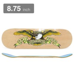 ANTIHERO DECK アンチヒーロー デッキ TEAM MIS-REGISTERED EAGLE 2 NATURAL STAIN 8.75 スケートボード スケボー