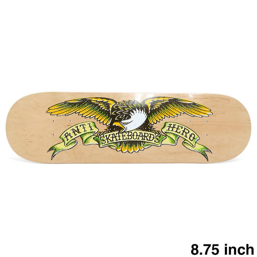 ANTIHERO DECK アンチヒーロー デッキ TEAM MIS-REGISTERED EAGLE 2 NATURAL STAIN 8.75 スケートボード スケボー