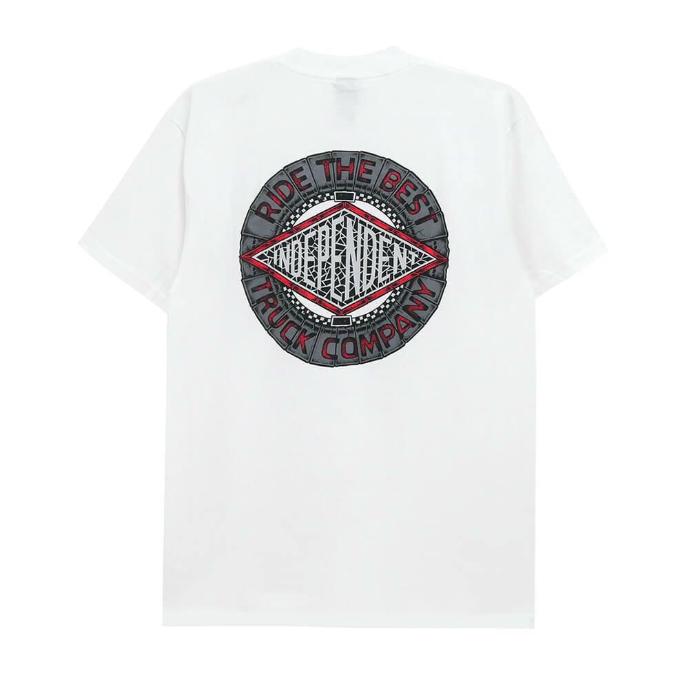  INDEPENDENT T-SHIRT インディペンデント Tシャツ MAKO TILE SUMMIT WHITE スケートボード スケボー 