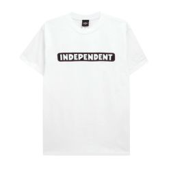  INDEPENDENT T-SHIRT インディペンデント Tシャツ BAR LOGO WHITE スケートボード スケボー 