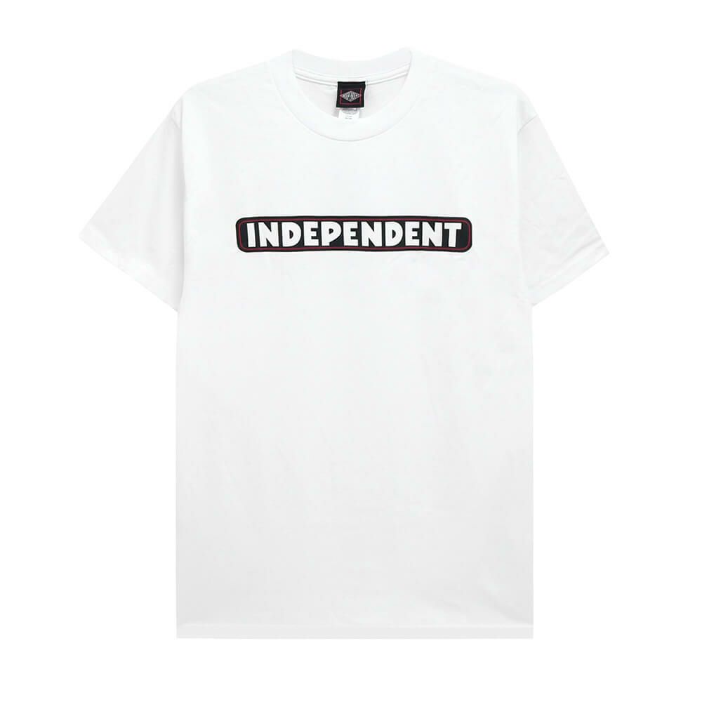  INDEPENDENT T-SHIRT インディペンデント Tシャツ BAR LOGO WHITE スケートボード スケボー 