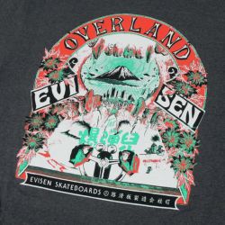 EVISEN T-SHIRT エビセン Tシャツ OVERLAND HEATHER CHARCOAL スケートボード スケボー 1