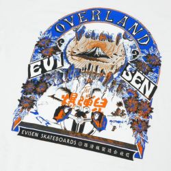 EVISEN T-SHIRT エビセン Tシャツ OVERLAND WHITE スケートボード スケボー 1