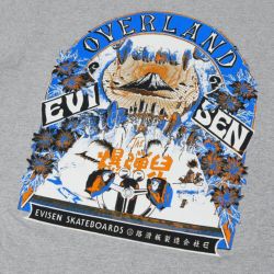 EVISEN LONG SLEEVE エビセン ロングスリーブTシャツ OVERLAND LS HEATHER GREY スケートボード スケボー 1