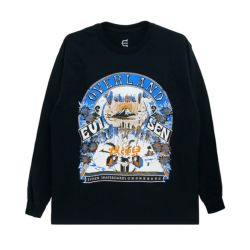 EVISEN LONG SLEEVE エビセン ロングスリーブTシャツ OVERLAND LS BLACK スケートボード スケボー 