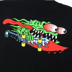  SANTA CRUZ T-SHIRT サンタクルーズ Tシャツ MEEK SLASHER BLACK スケートボード スケボー 3