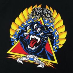 SANTA CRUZ T-SHIRT サンタクルーズ Tシャツ NATAS SCREAMING PANTHER BLACK スケートボード スケボー 3