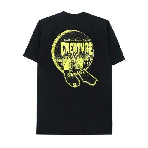 CREATURE T-SHIRT クリーチャー Tシャツ GRAVE ROLLER BLACK スケートボード スケボー 