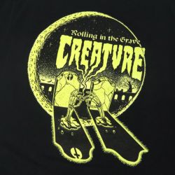 CREATURE T-SHIRT クリーチャー Tシャツ GRAVE ROLLER BLACK スケートボード スケボー 3