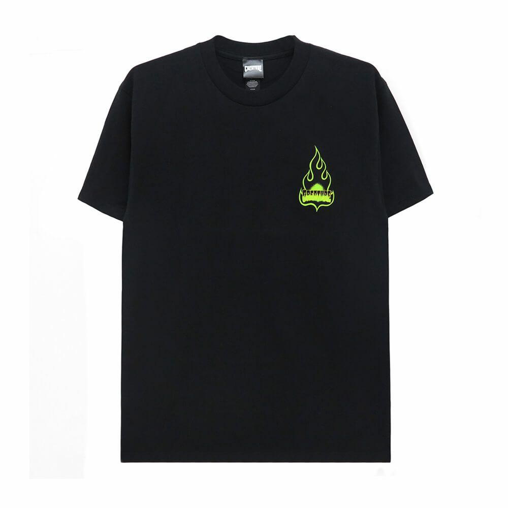 CREATURE T-SHIRT クリーチャー Tシャツ LOGO FLAME BLACK スケートボード スケボー 