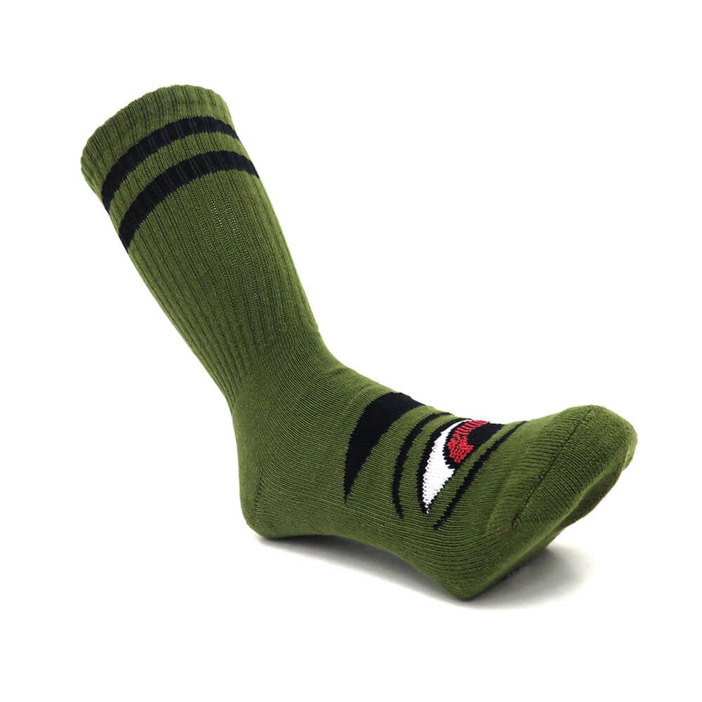  TOY MACHINE SOCKS トイマシーン ソックス 靴下 SECT EYE ARMY GREEN スケートボード スケボー 