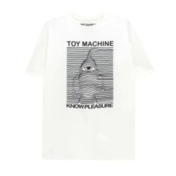 TOY MACHINE T-SHIRT トイマシーン Tシャツ TOY DIVISION WHITE/BLACK スケートボード スケボー 