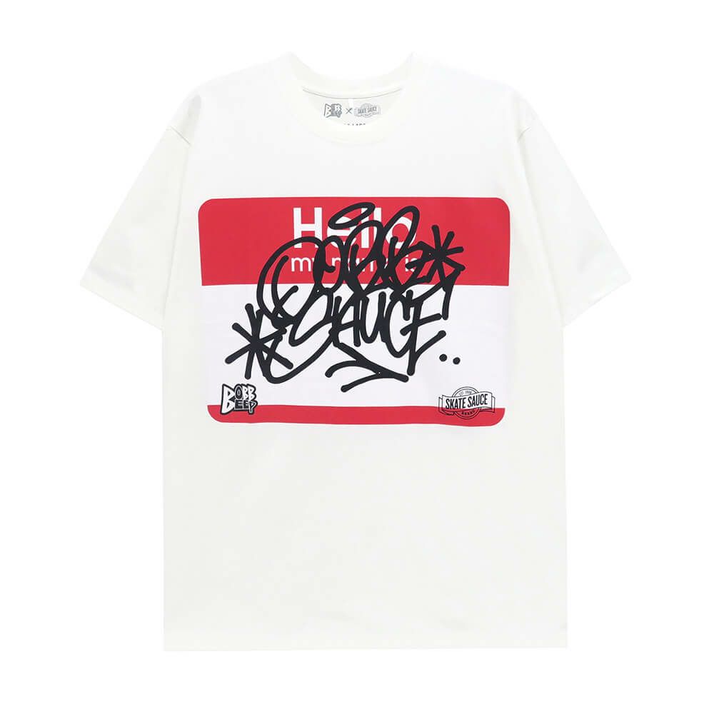 SKATE SAUCE T-SHIRT スケートソース Tシャツ DOBBSAUCE WHITE スケートボード スケボー 