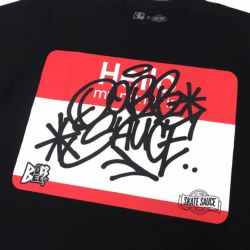 SKATE SAUCE T-SHIRT スケートソース Tシャツ DOBBSAUCE BLACK スケートボード スケボー 1