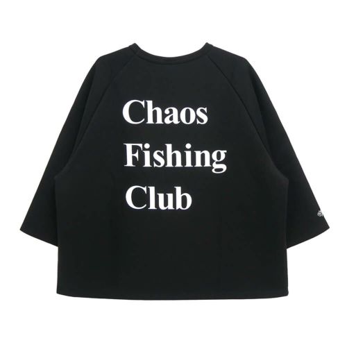 CHAOS FISHING CLUB LONG SLEEVE カオスフィッシングクラブ ロングスリーブTシャツ LOGO RAGLAN BLACK スケートボード スケボー 