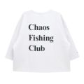 CHAOS FISHING CLUB LONG SLEEVE カオスフィッシングクラブ ロングスリーブTシャツ LOGO RAGLAN WHITE スケートボード スケボー 